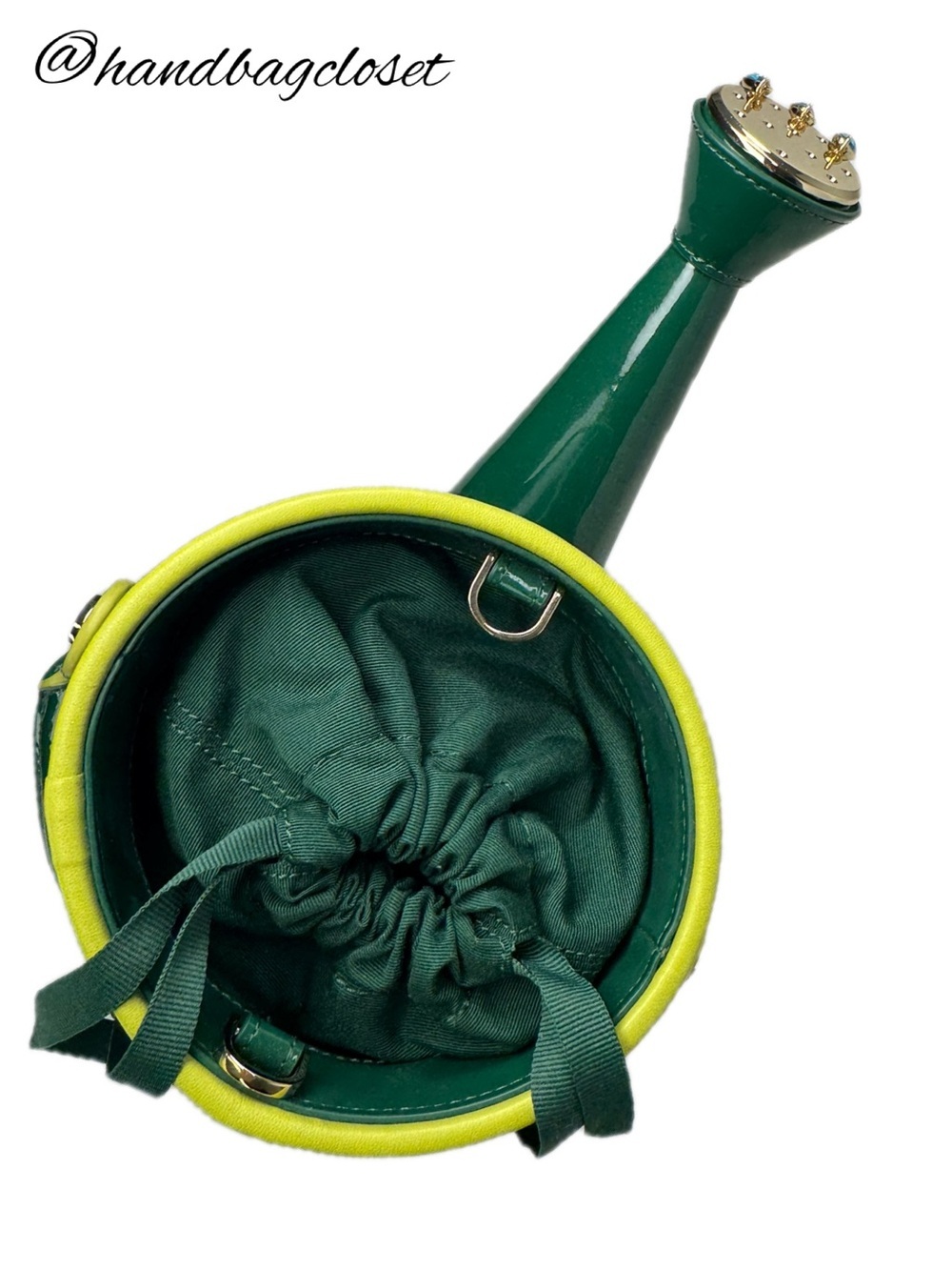 Kate Spade Harvest Time Green Patent Leather Watering Can Crossbody Novelty Bag - Picture 12 of 16